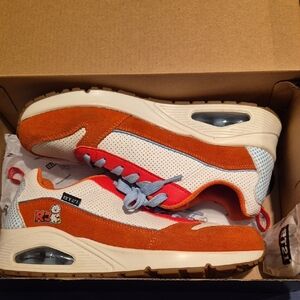 Kids Sneakers - Orange and White